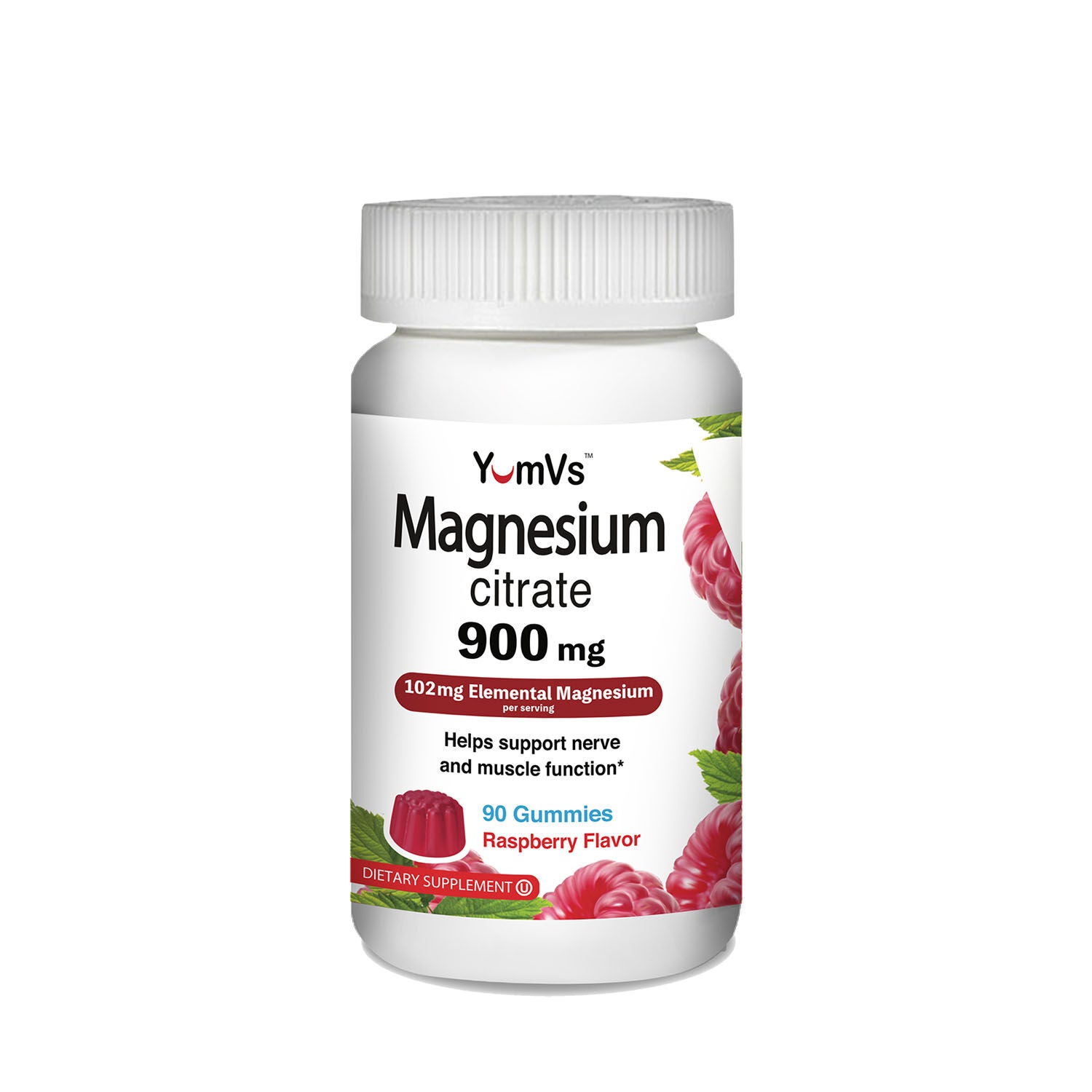 YumVs™ Magnesium Citrate Gummies 900 mg - 90 Gummies (30 Servings)